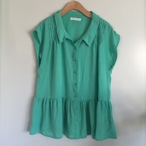 Sea foam green blouse
